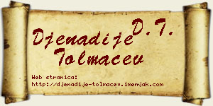 Đenadije Tolmačev vizit kartica